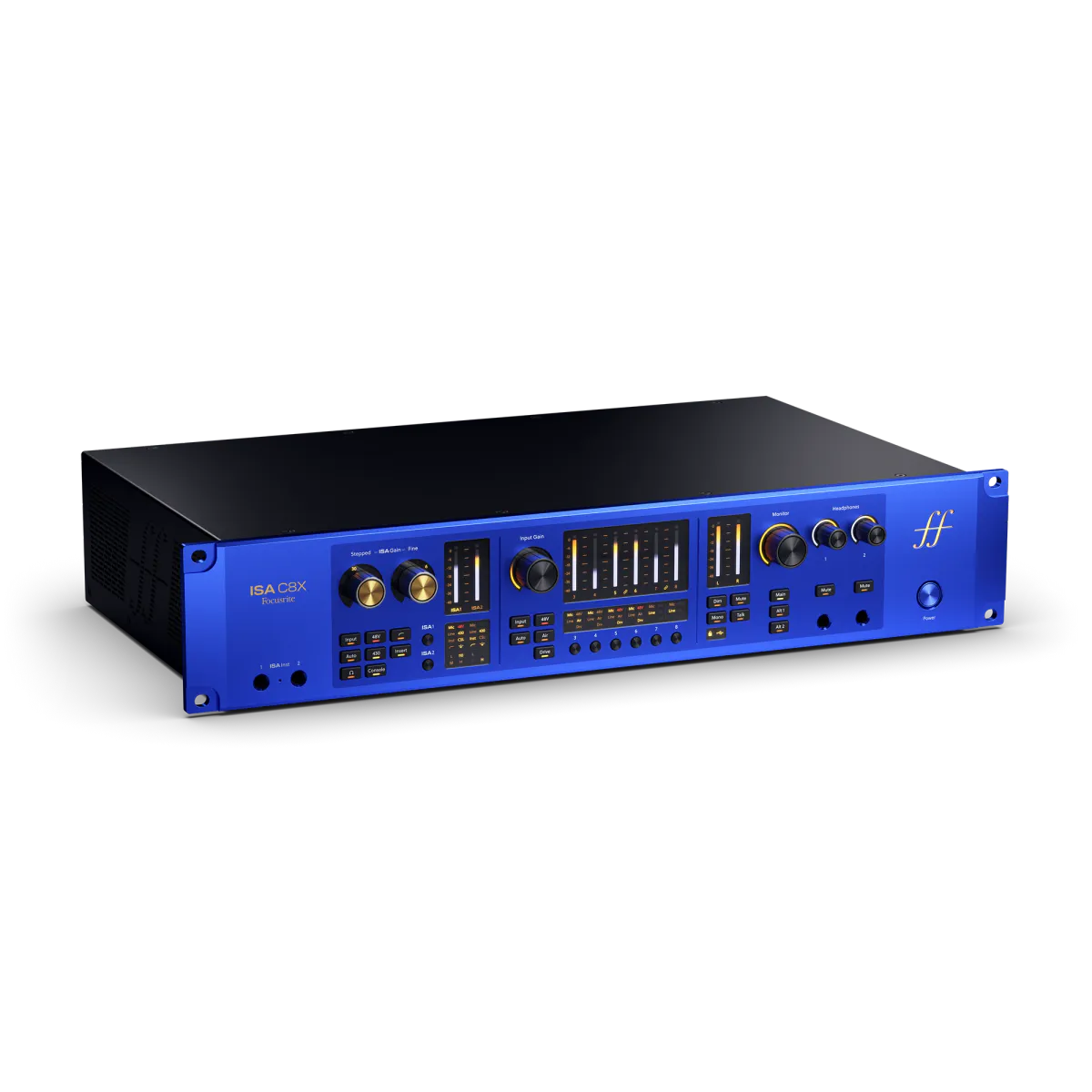 Focusrite ISA C8X 26-in, 28-out USB-C audio interface with eight preamps, including two ISA transformer mic preamps