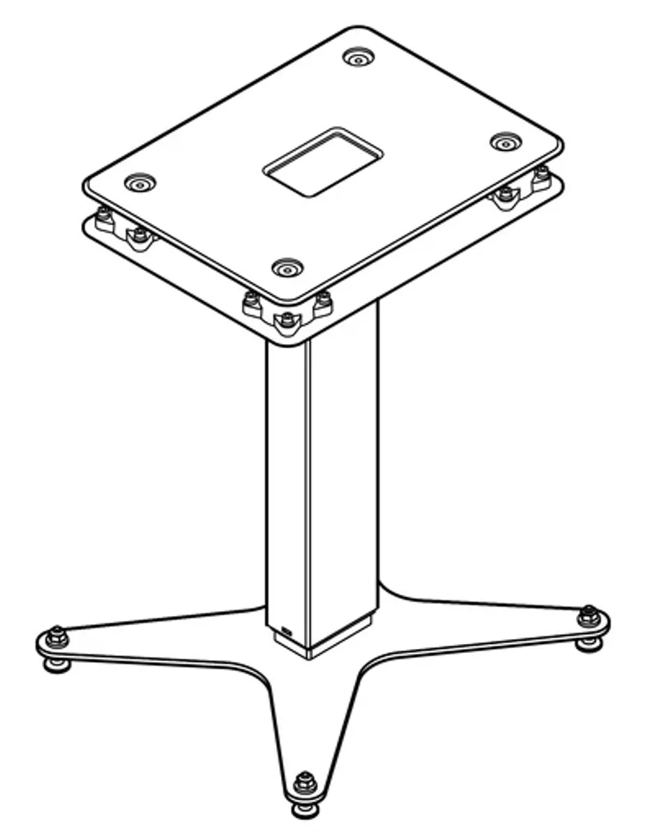 Space Lab Lift MK II Speaker Stand with Large  Platform,Light Isolator
